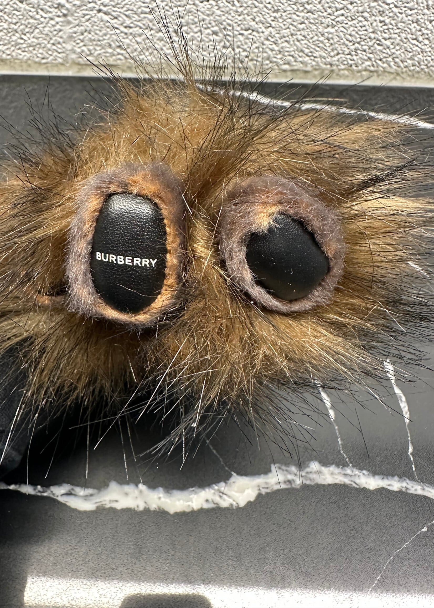 Burberry Fuzzy Keychain/ Bag Charm