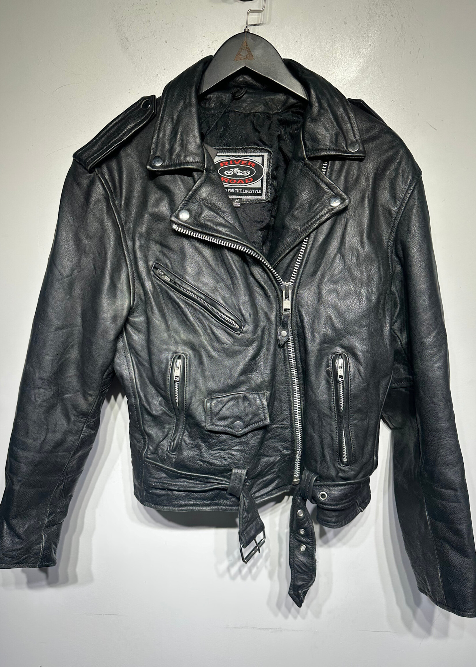 River Road Leather Lifestyle Zip Leather Jacket Masc M