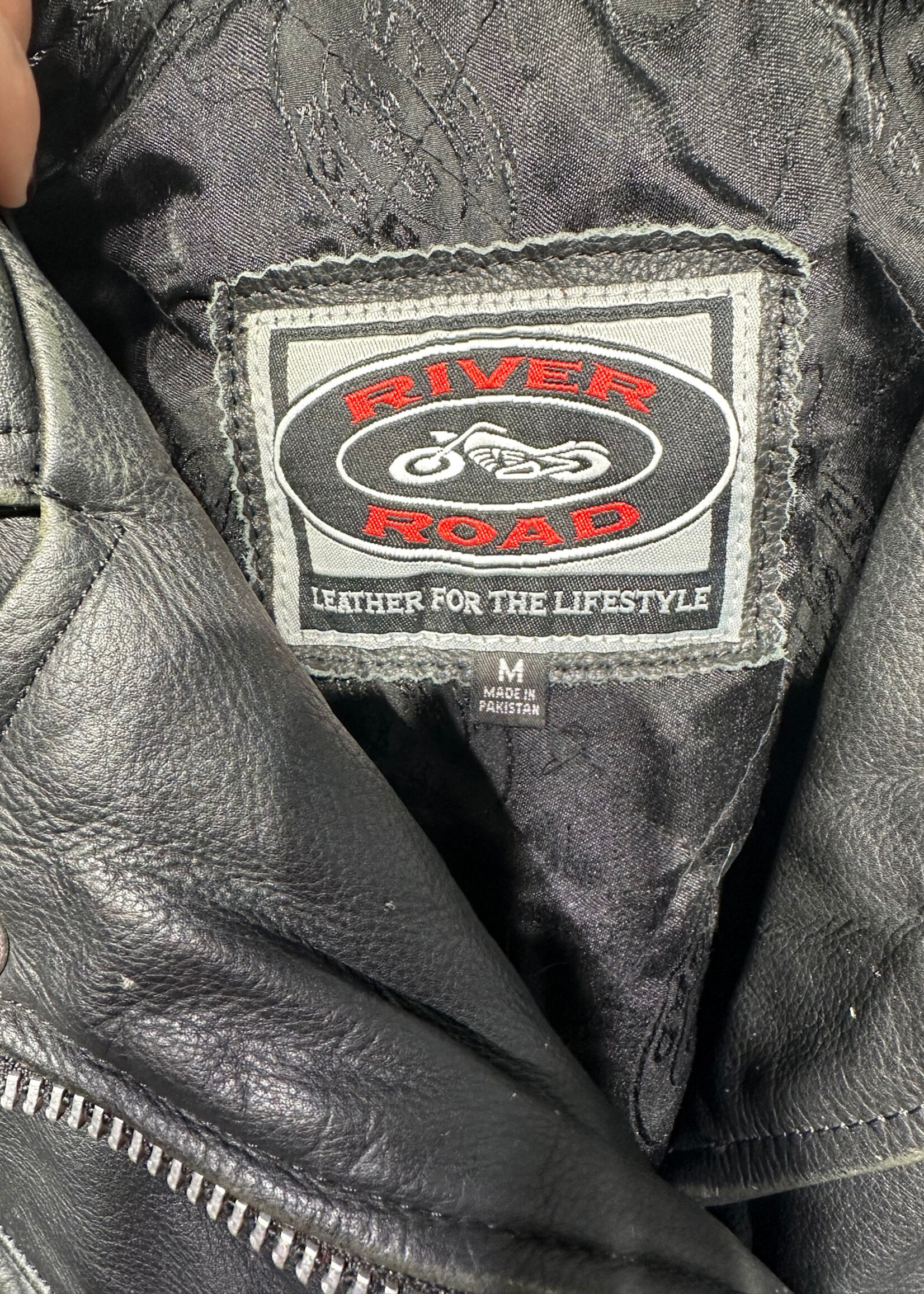 River Road Leather Lifestyle Zip Leather Jacket Masc M