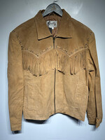 Scully Tan Suede Fringe Jacket L