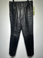 DS Excelled Black Leather Pants Masc 36