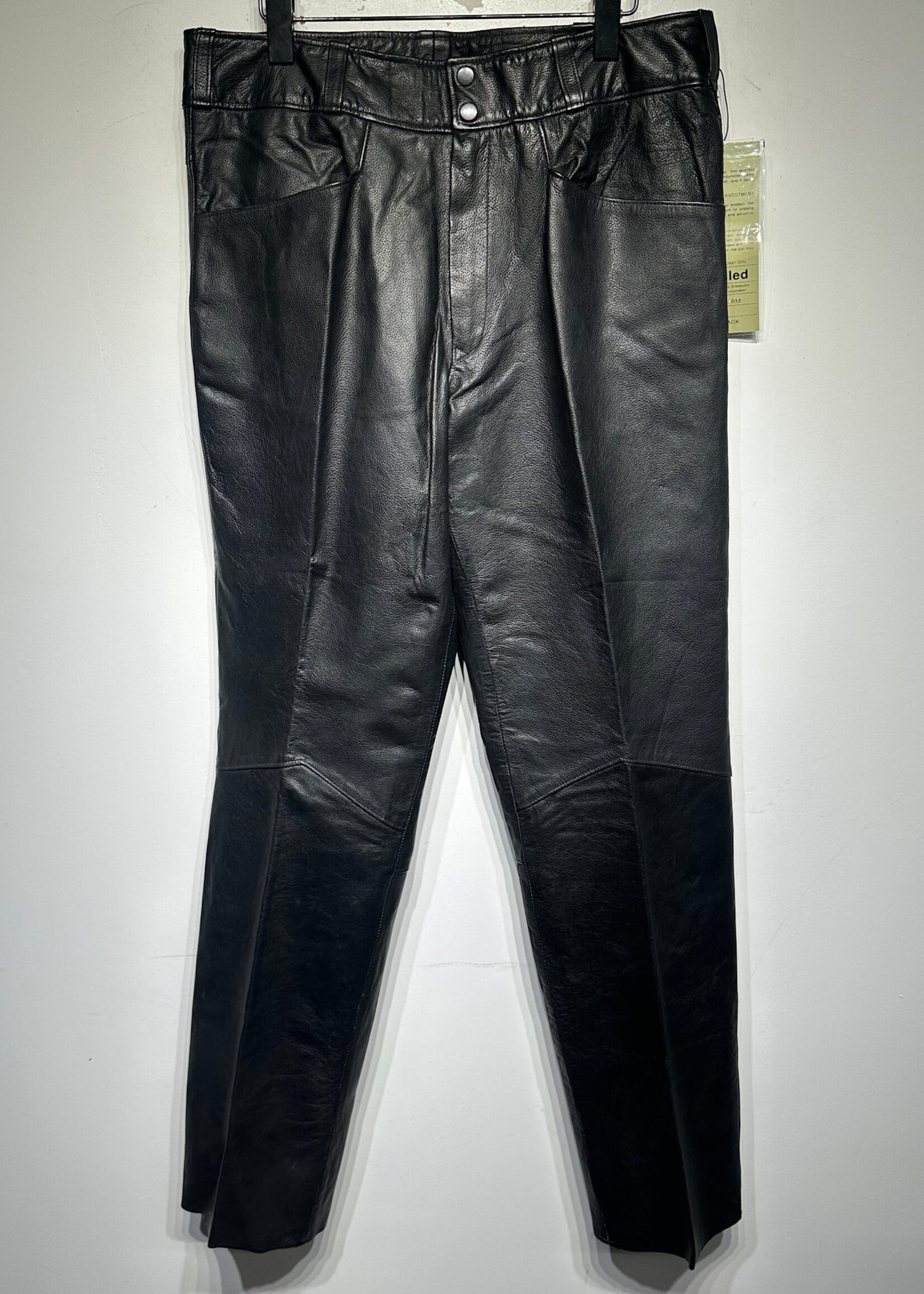 DS Excelled Black Leather Pants Masc 36