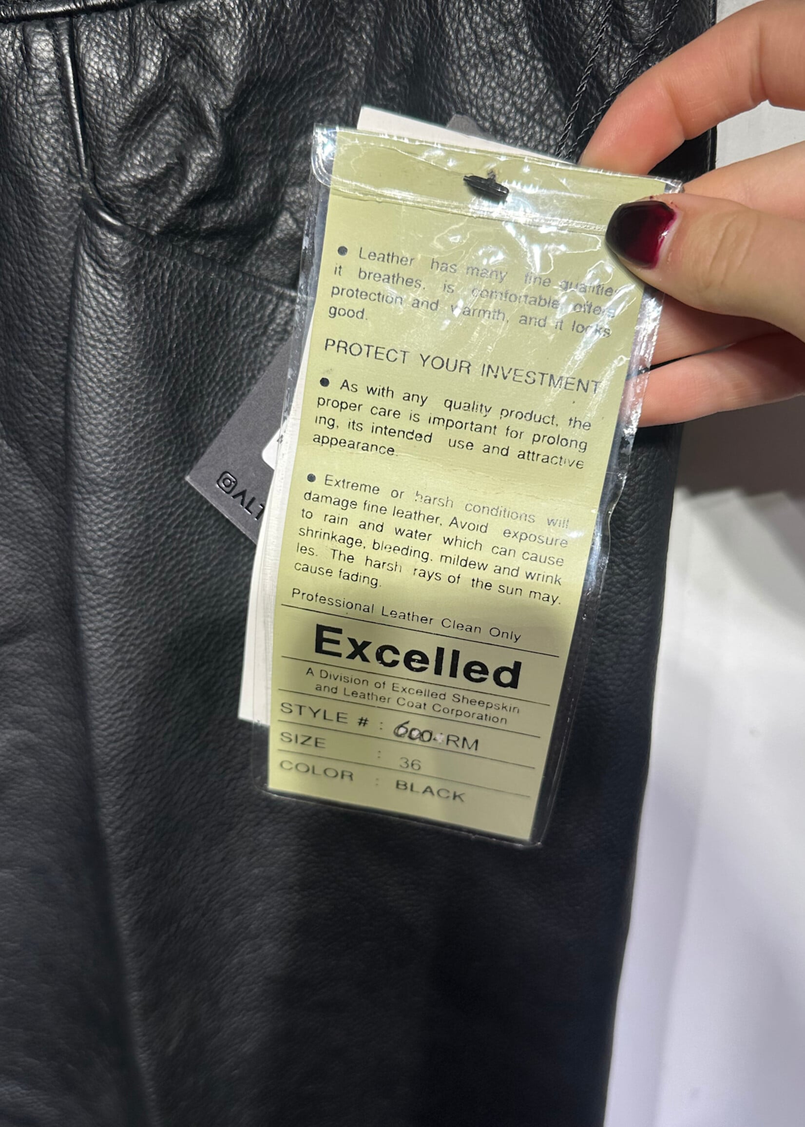DS Excelled Black Leather Pants Masc 36