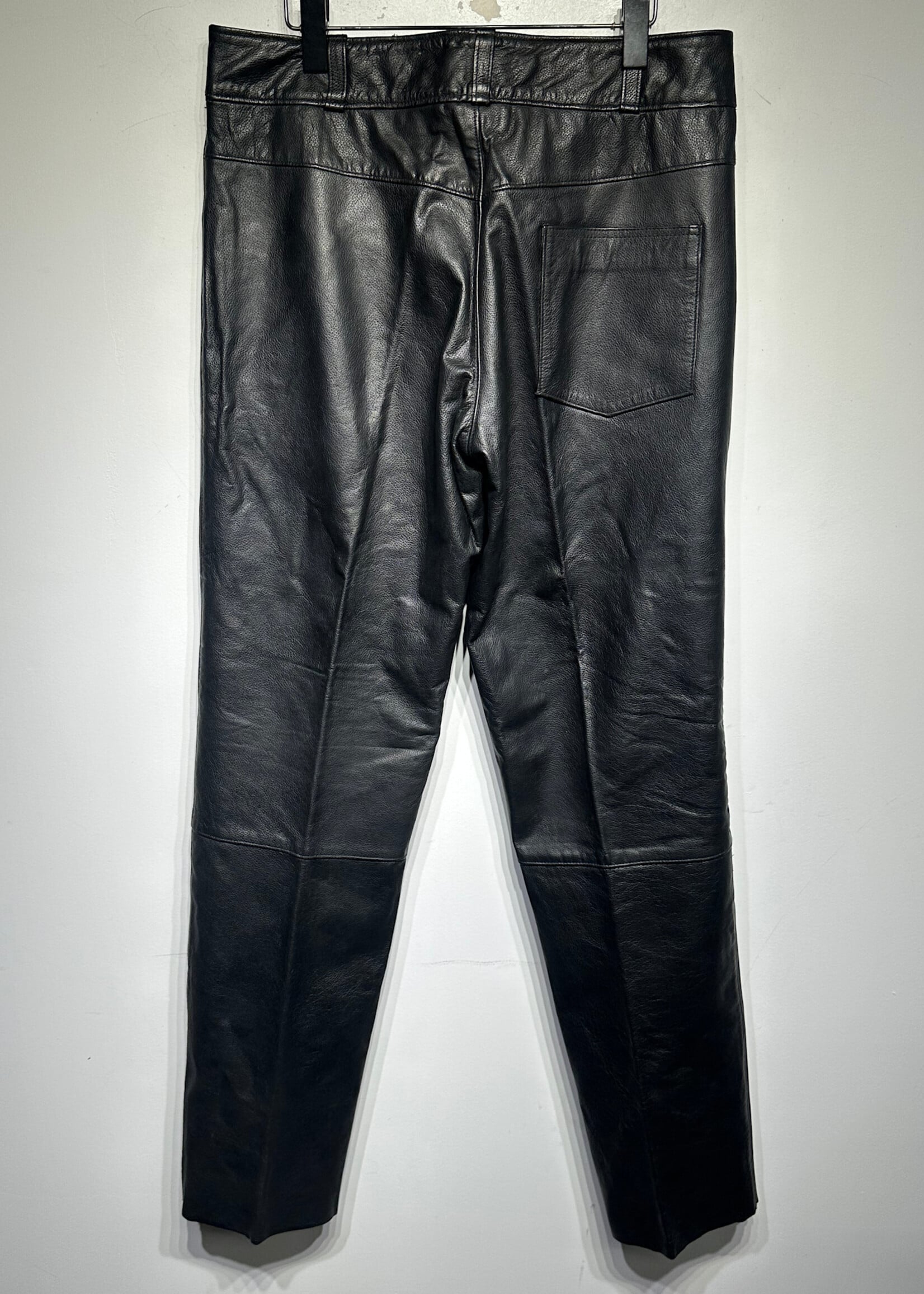 DS Excelled Black Leather Pants Masc 36