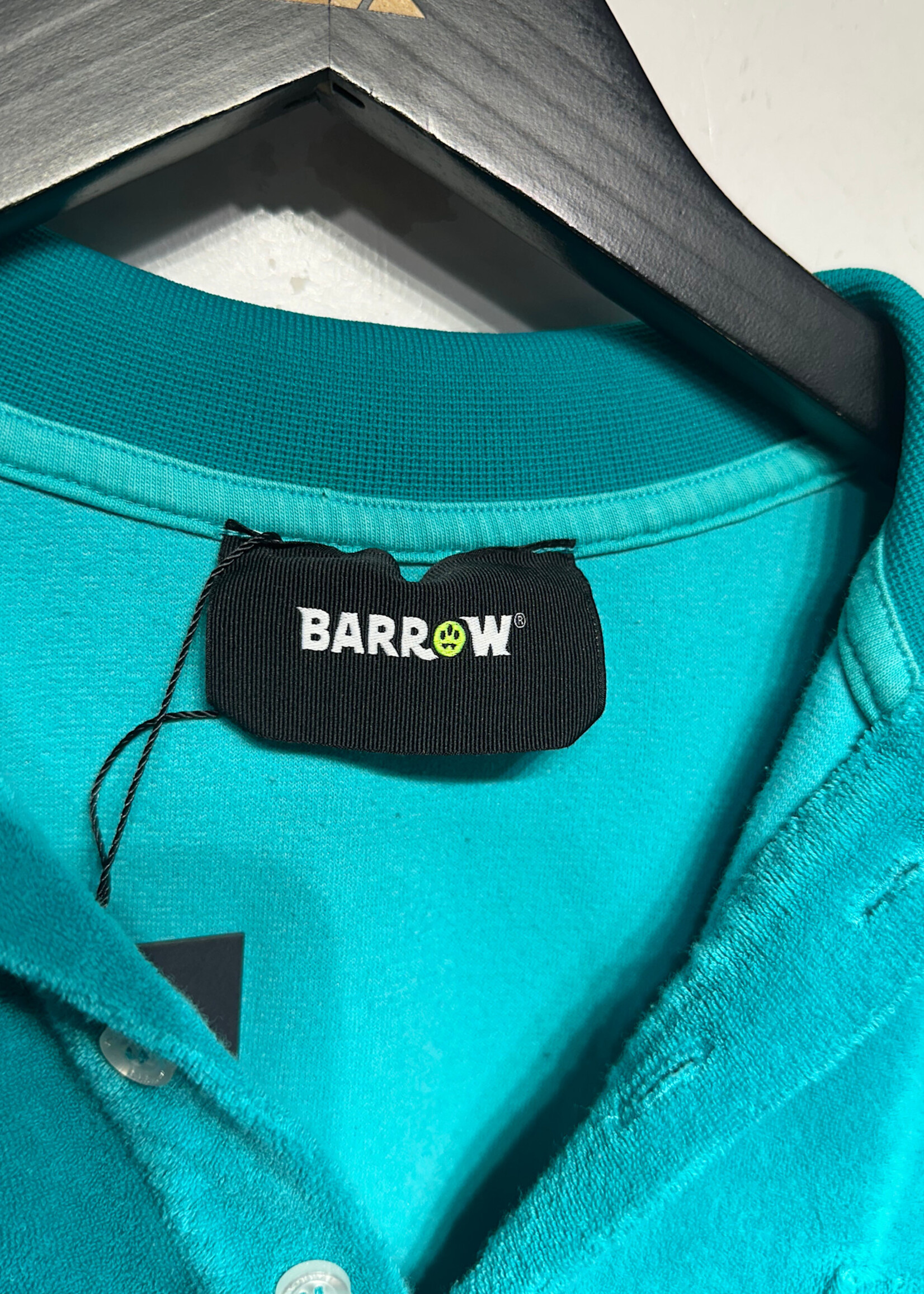 Barrow Blue Terry Cloth Polo Masc S