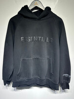 Essentials Black Logo Hoodie S