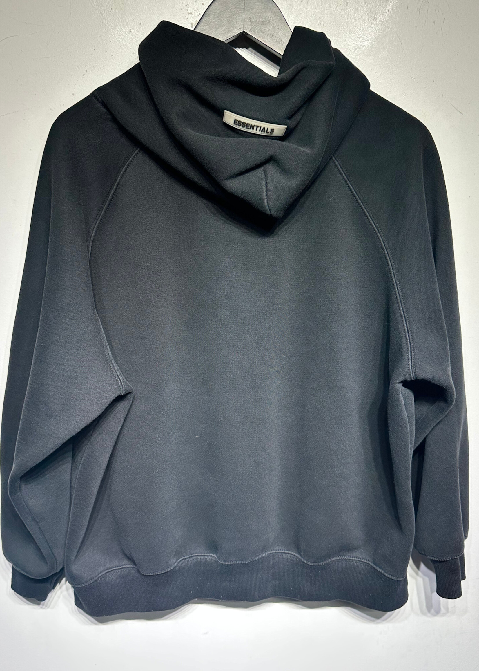 Essentials Black Logo Hoodie S