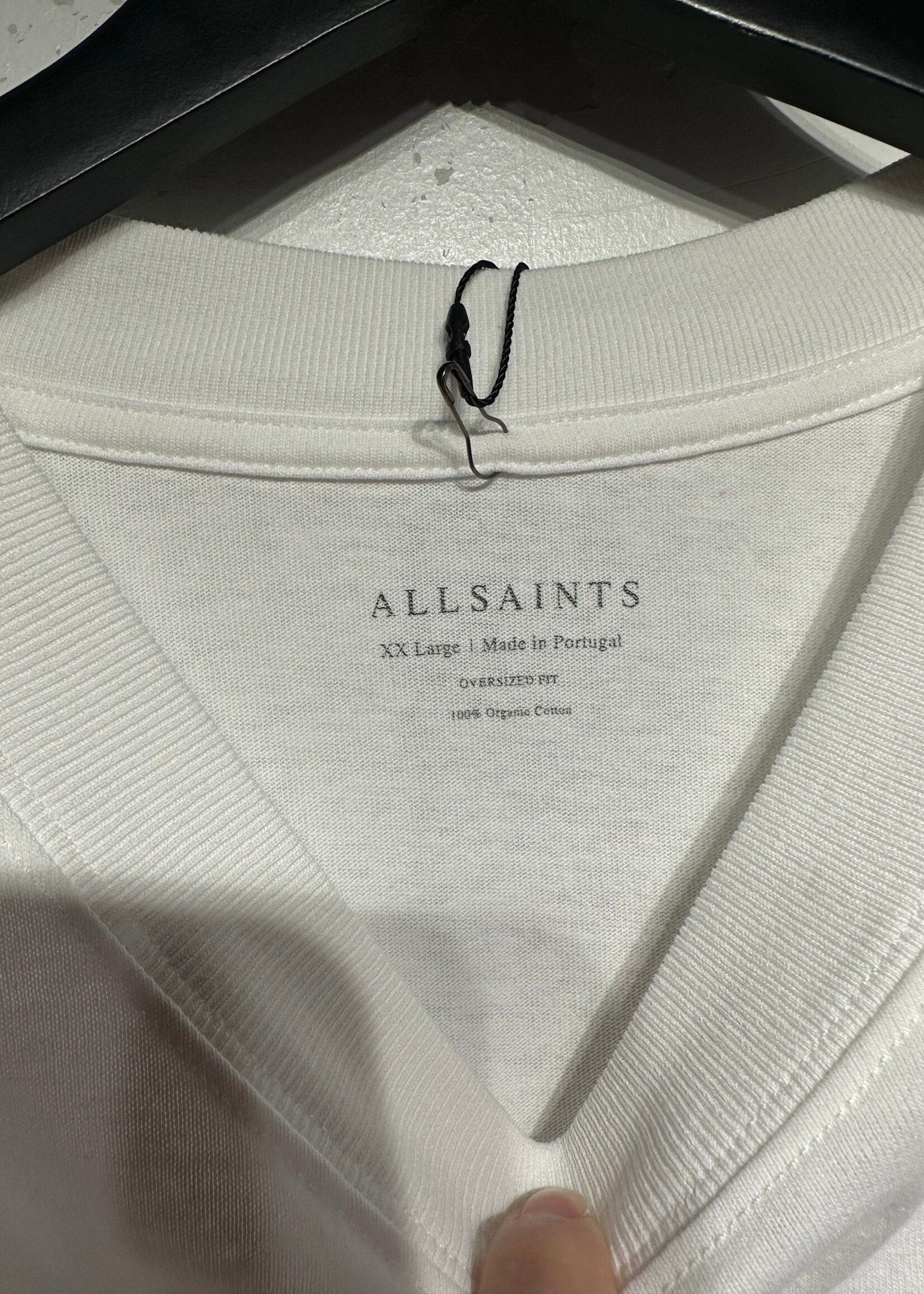 Allsaints Large Print White Tee XXL