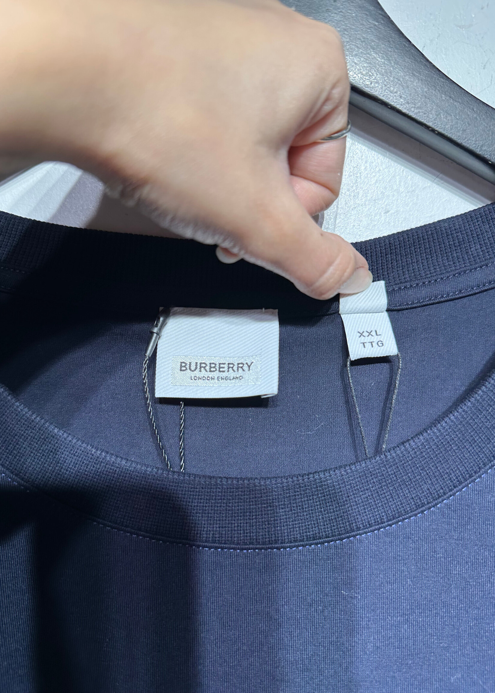 Burberry NWT Navy Blue Monogram Tee Masc XXL