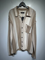 Allsaints Knit Brown Button Up Masc XXL