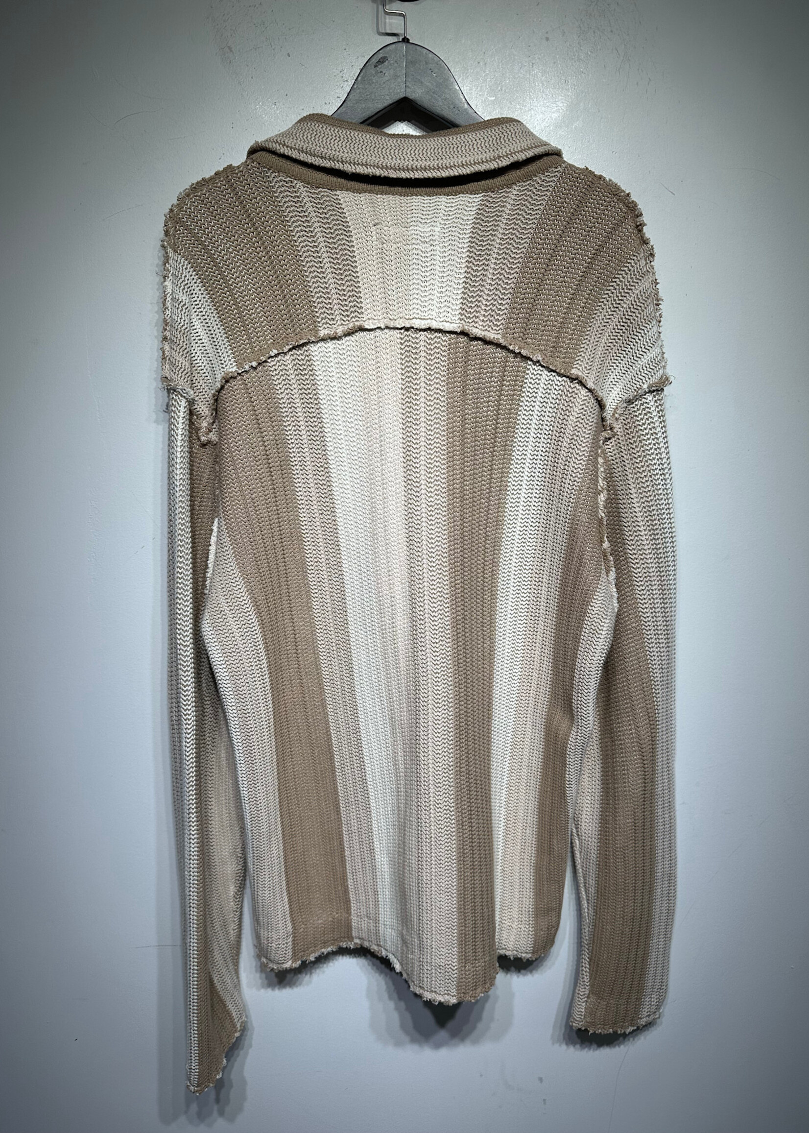 Allsaints Knit Brown Button Up Masc XXL