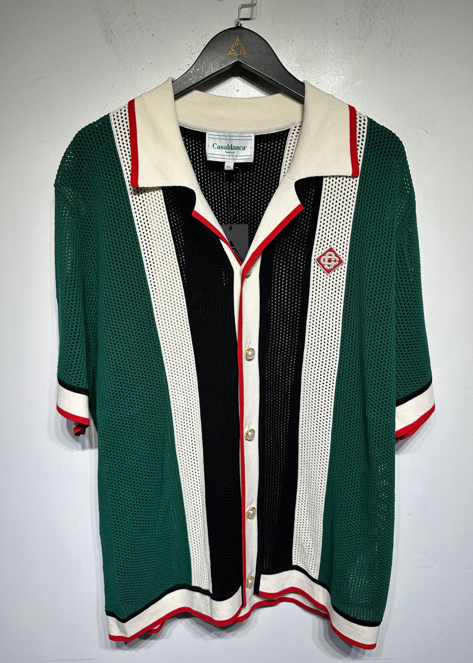 Casablanca Knit Green Striped Shirt Masc XXL