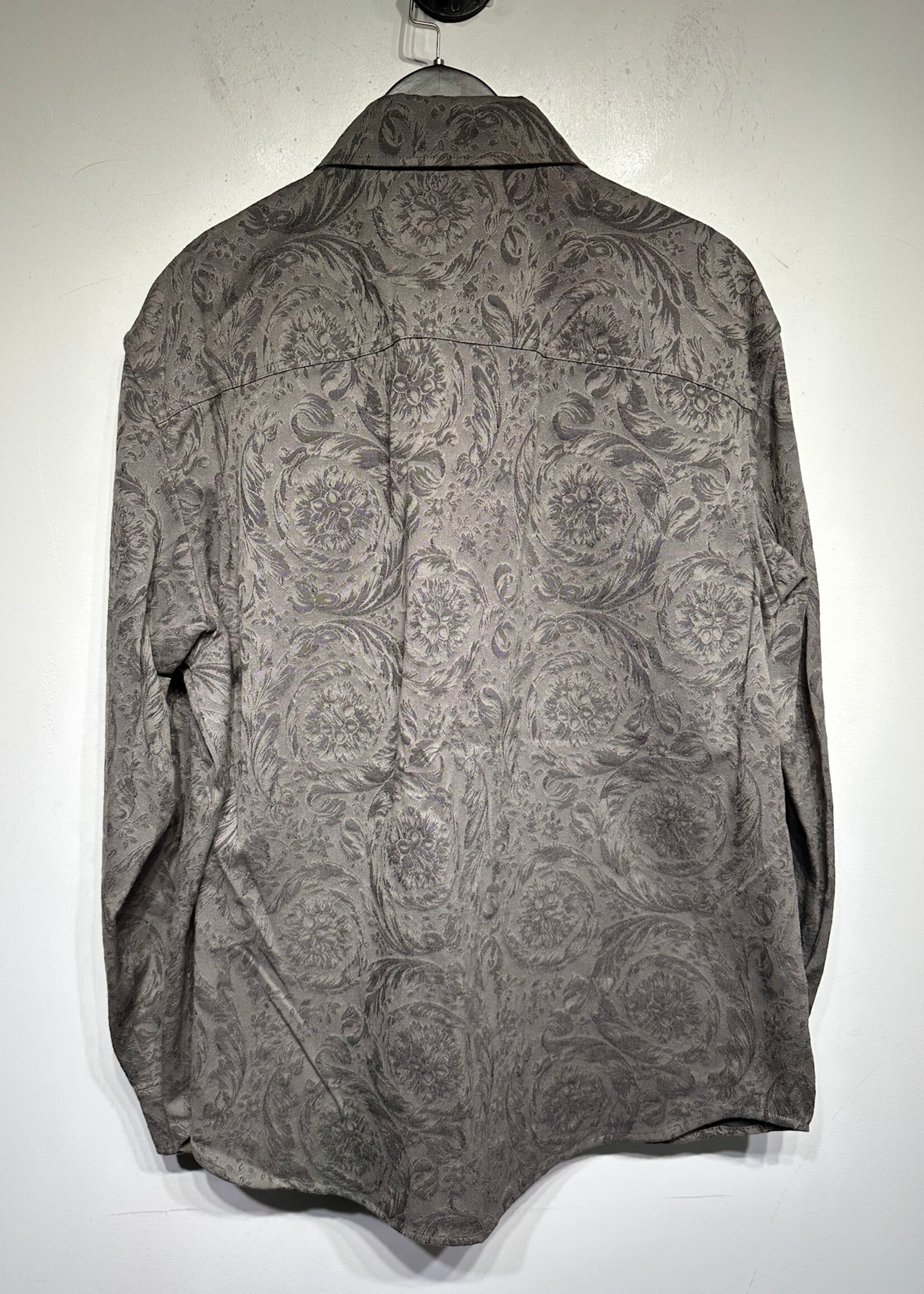 Versace Barocco Grey Jacquard Shirt Masc XL