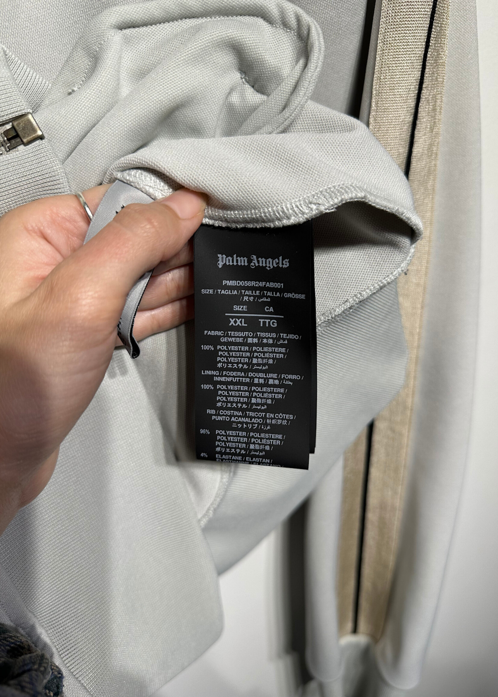 Set Palm Angels Grey Tracksuit Masc XXL