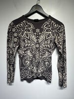 Ozone Community Grey Floral LS Fem M