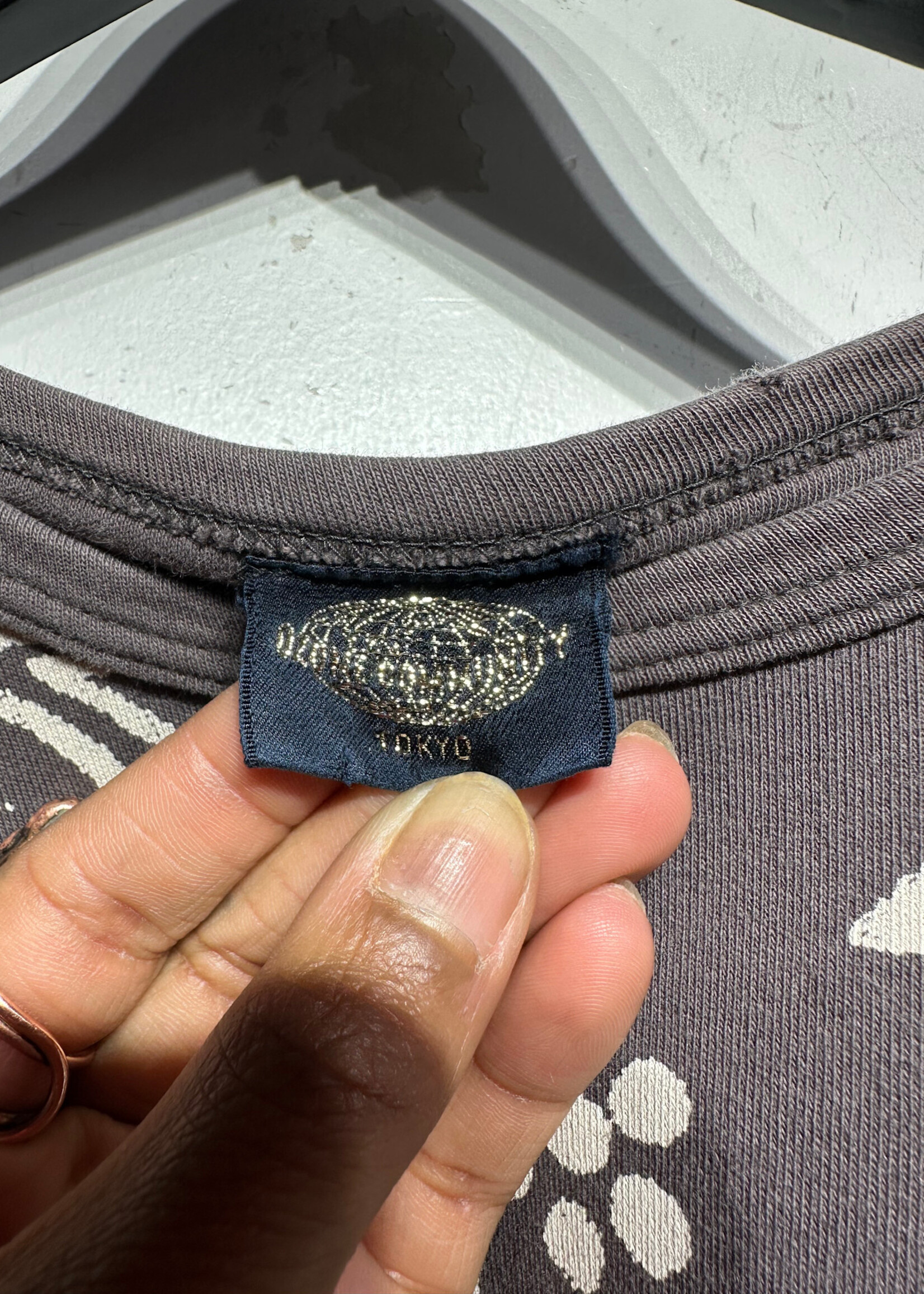 Ozone Community Grey Floral LS Fem M