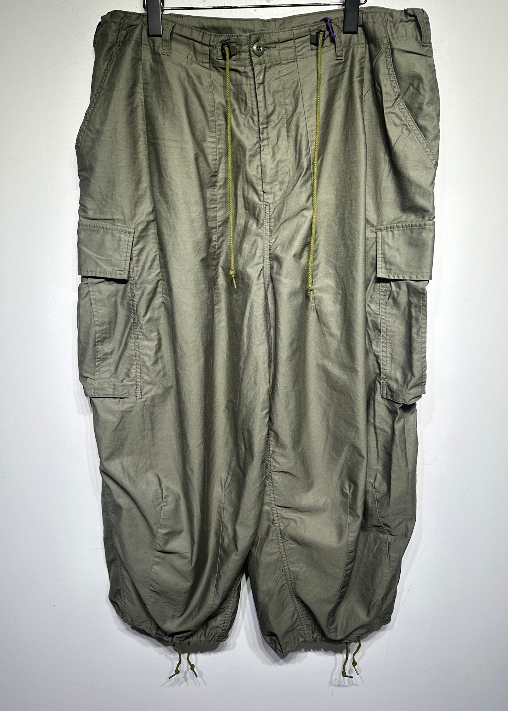 Needles Army Green Wide Leg Parachute Pants 34-36