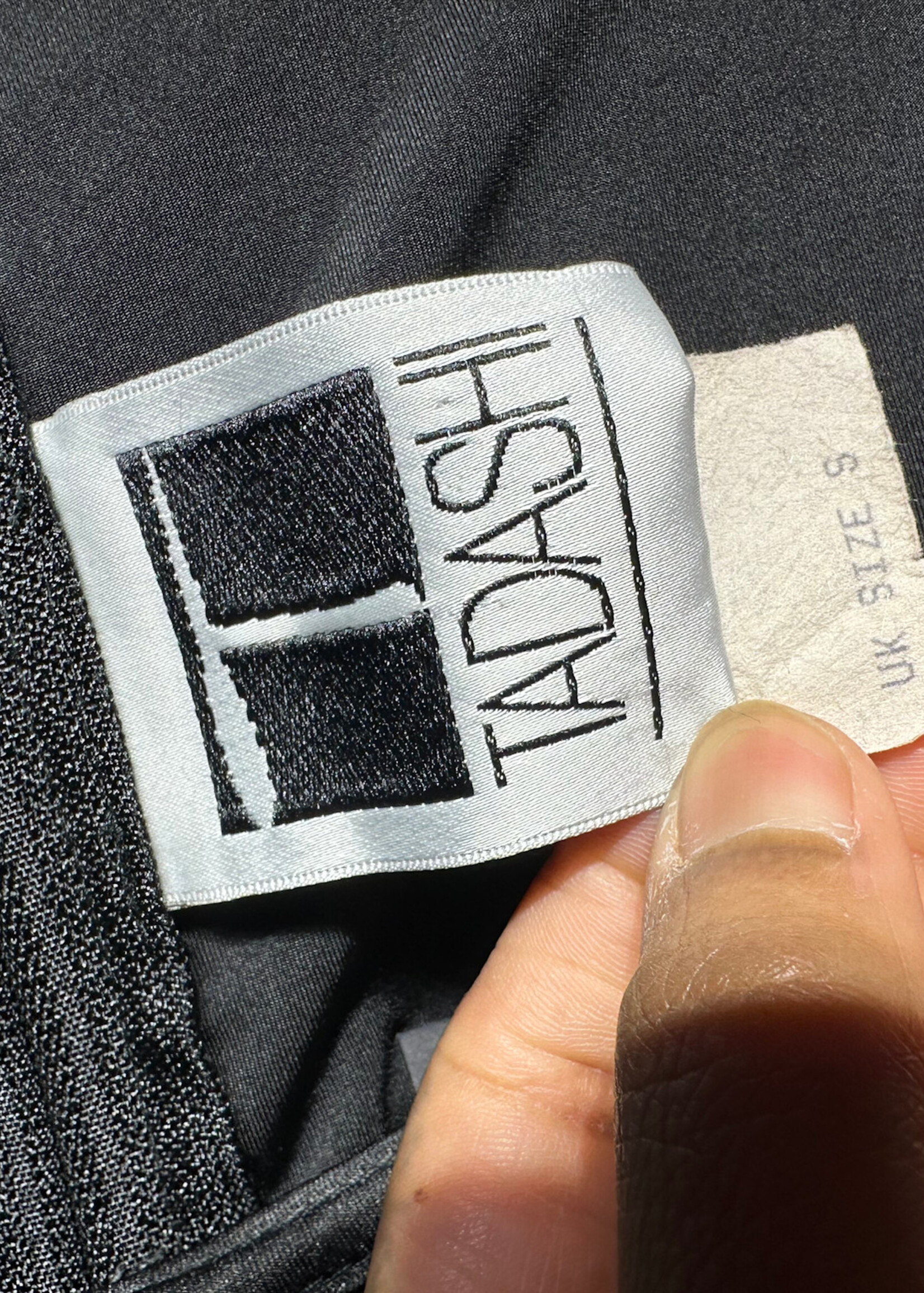 TADASHI BLACK SRUNCH LS TOP S