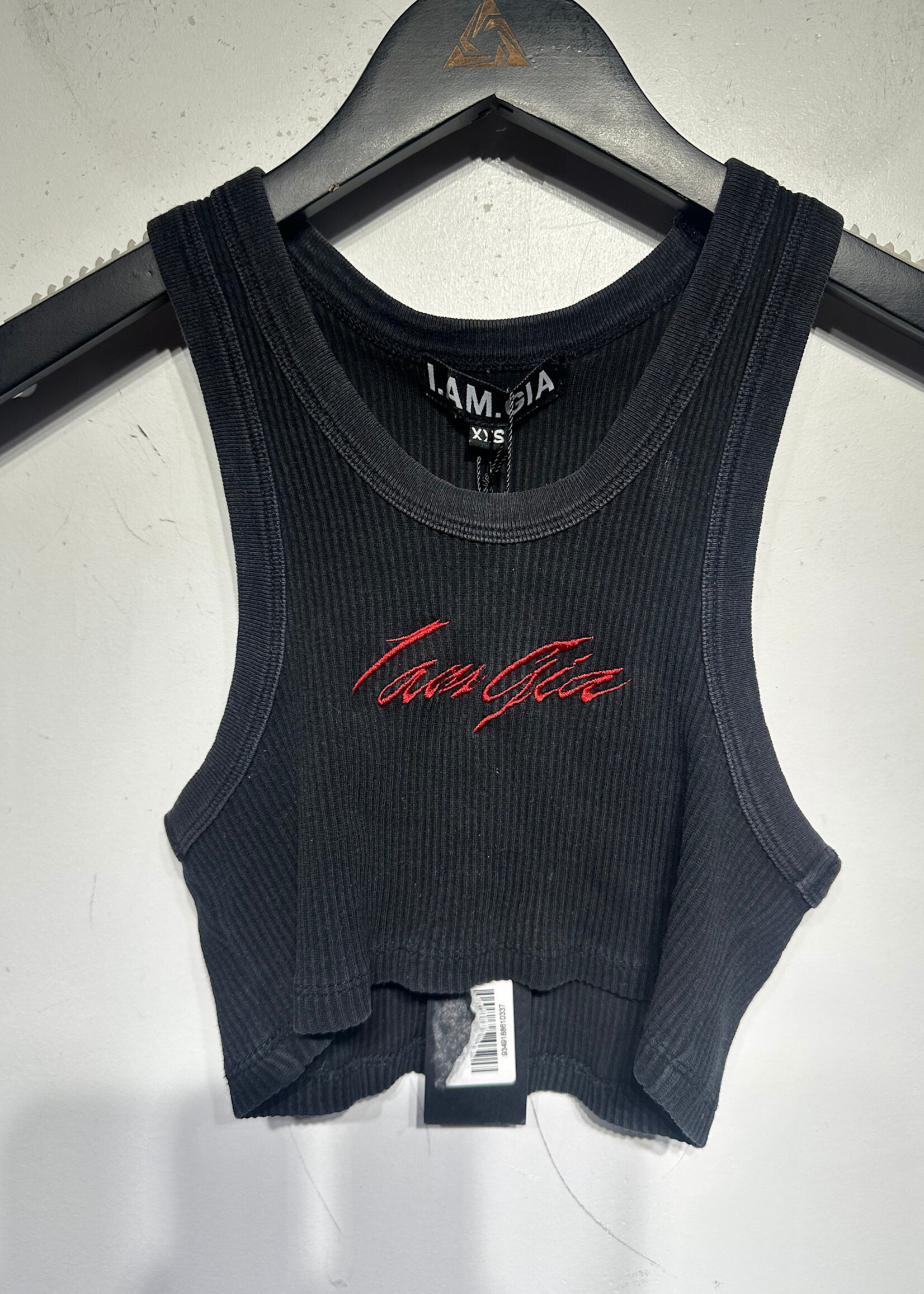 I Am Gia NWT Black Red Crop Tank XXS