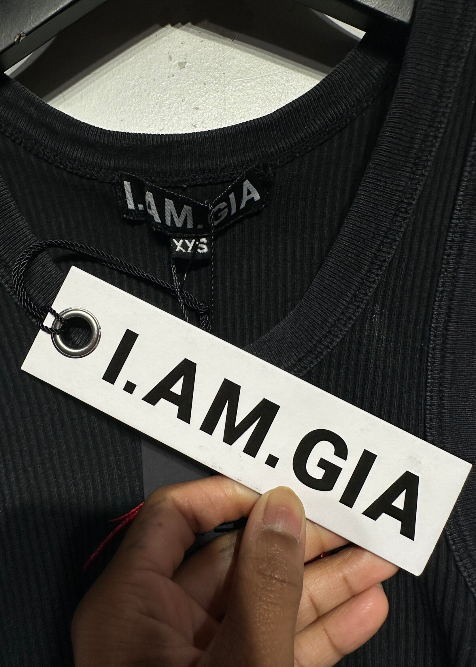I Am Gia NWT Black Red Crop Tank XXS