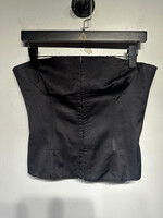 Theory Black Rayon Wool Corset S