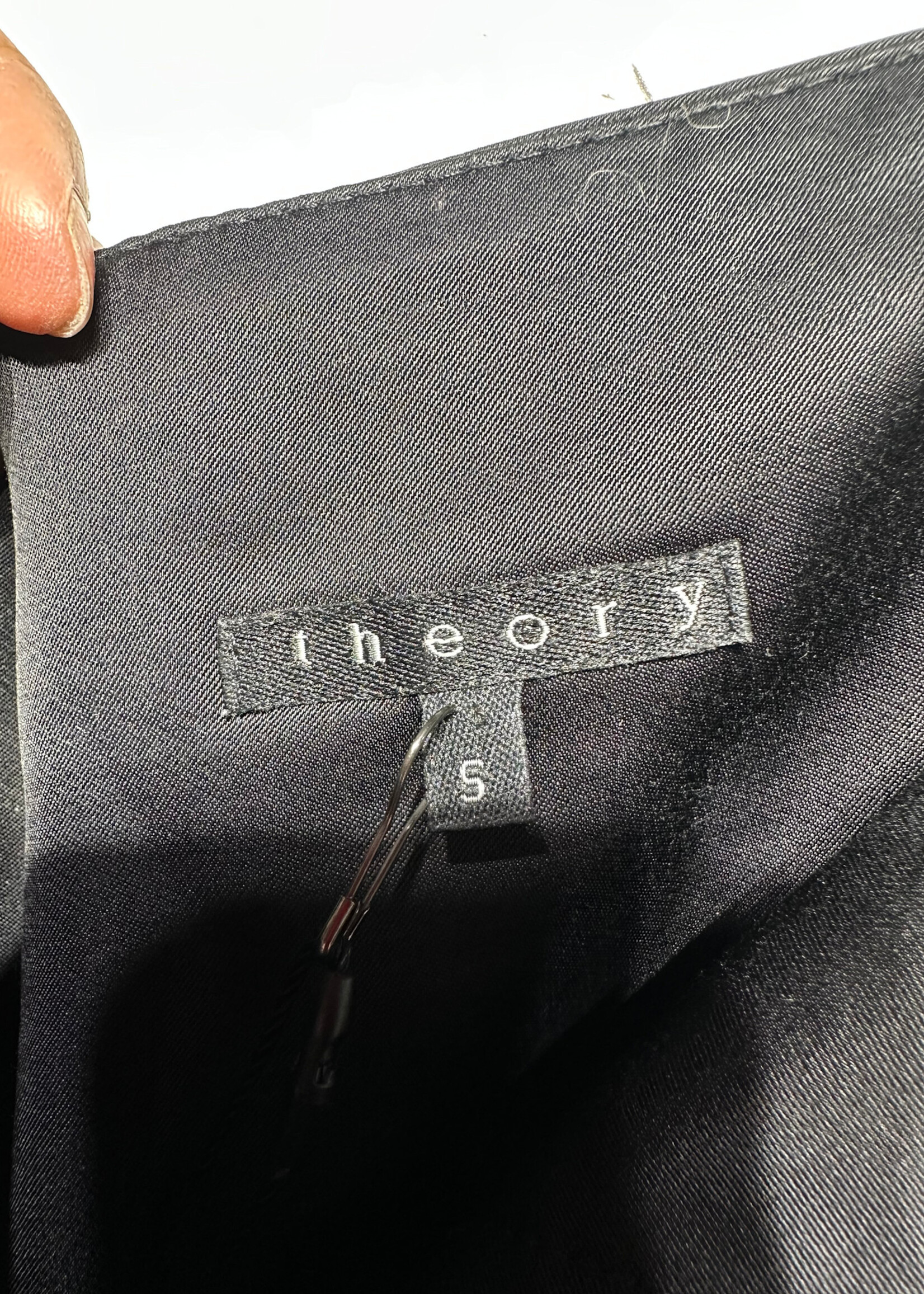 Theory Black Rayon Wool Corset S