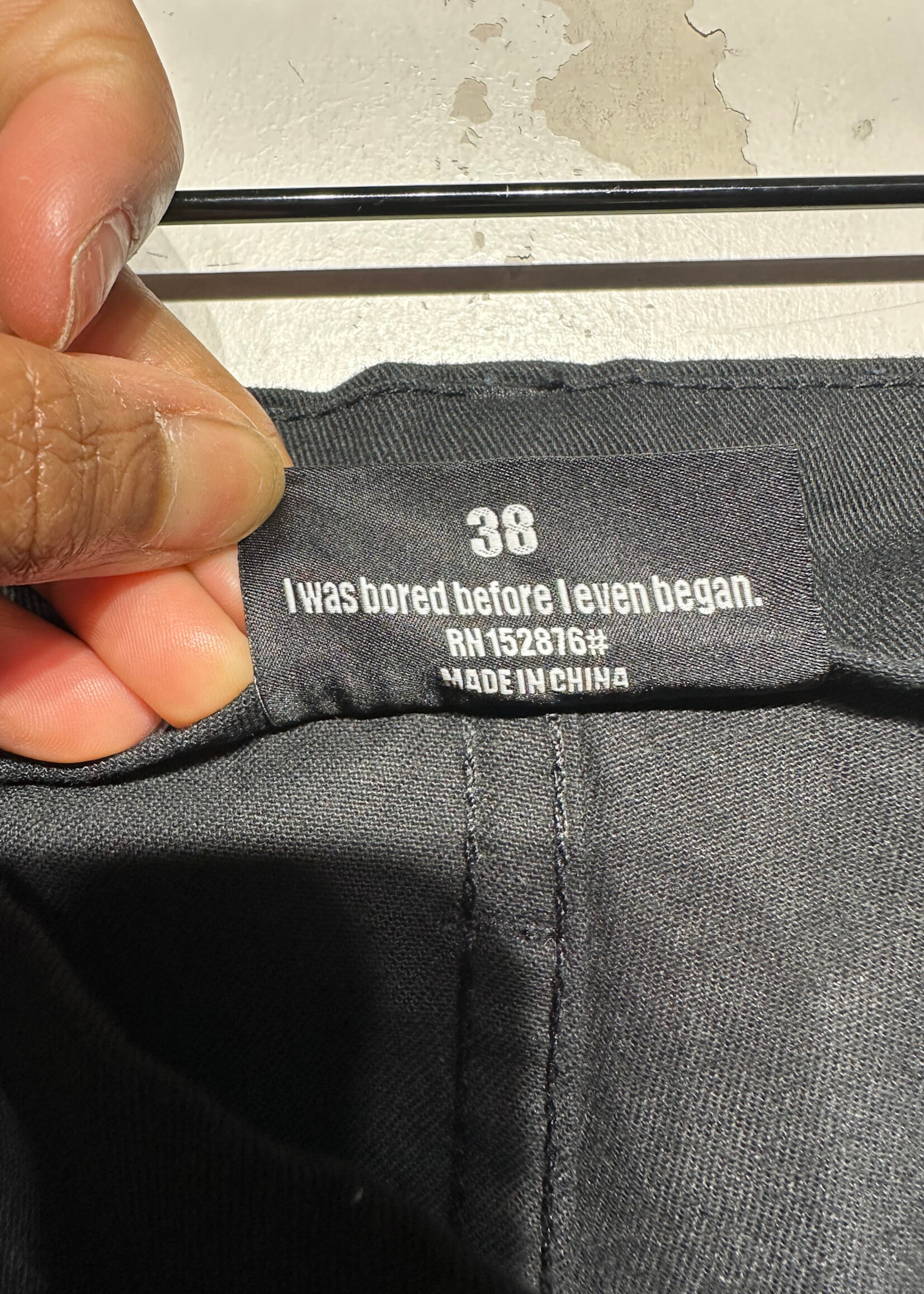 Pleasures Black Yellow Pocket Logo Pants Masc 38