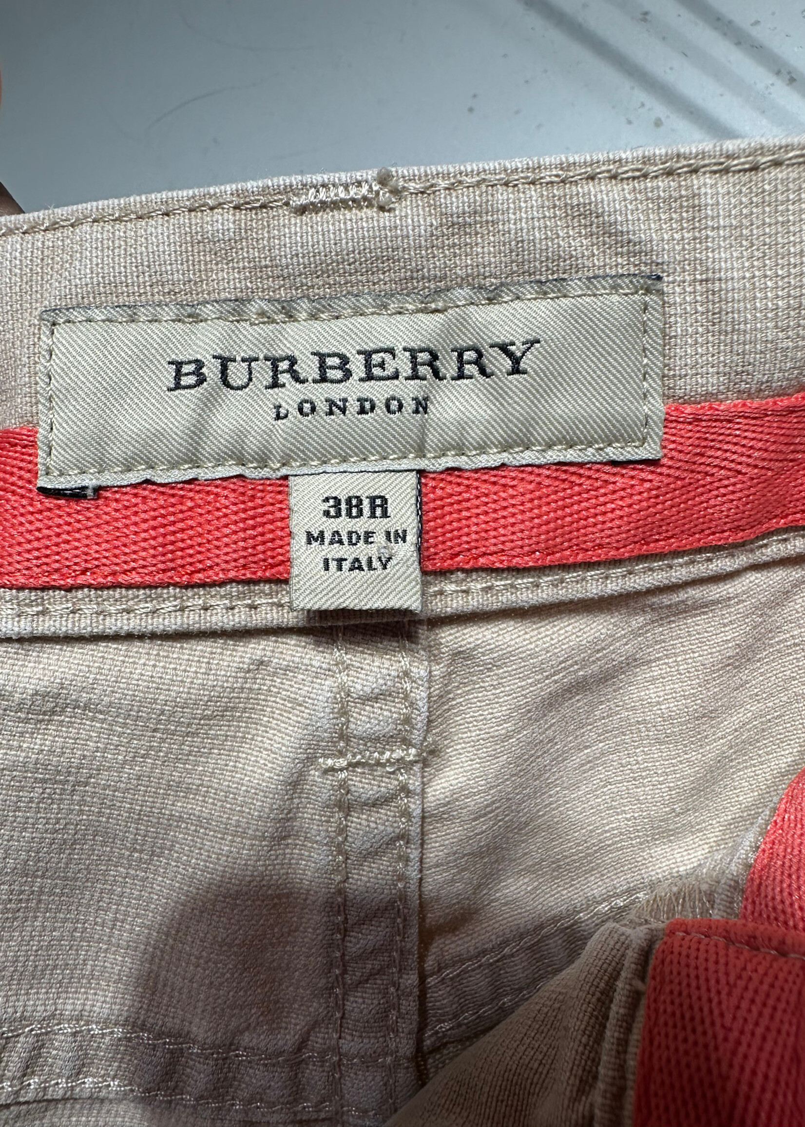 BURBERRY BEIGE RELAX FIT PANTS 38