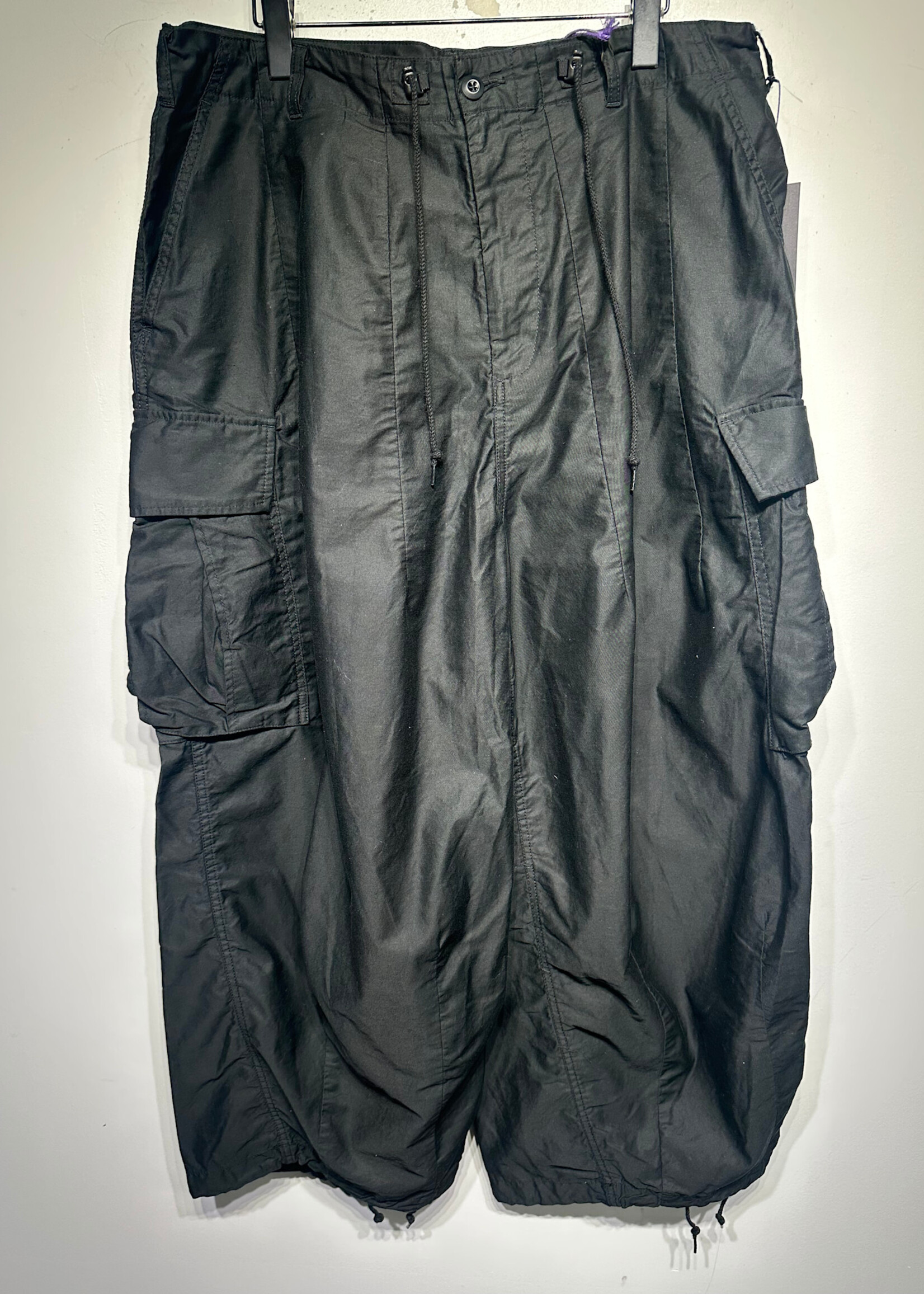 Needles Black Wide Leg Parachute Pants 35-37 Masc