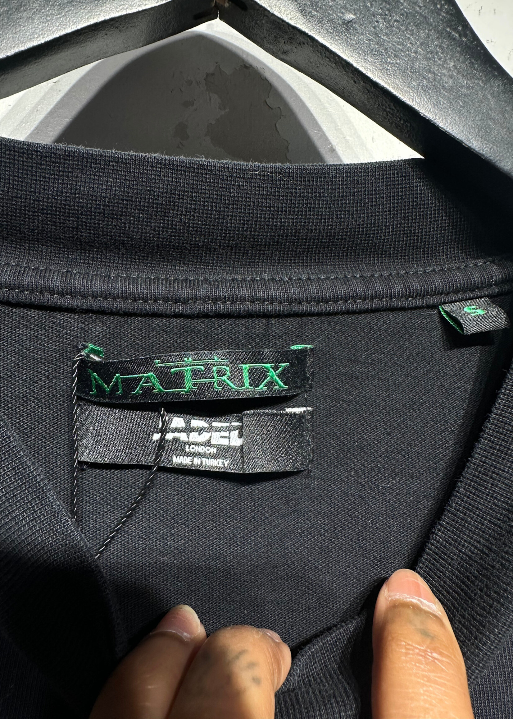 Jaded LDN x Matrix Boxy Fit Black Tee S