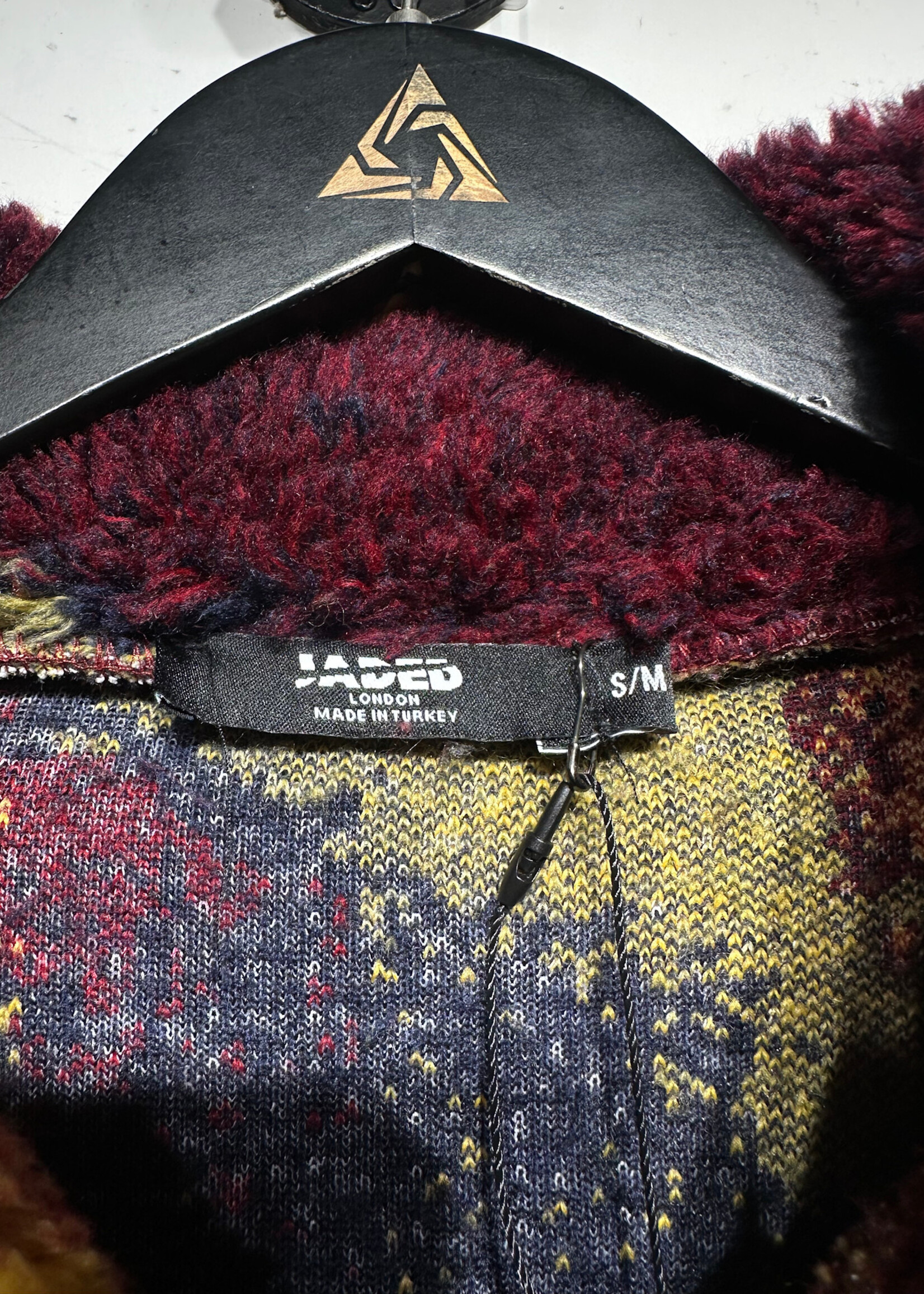 Jaded LDN Red Black Oversized Fleece Unisex S/M