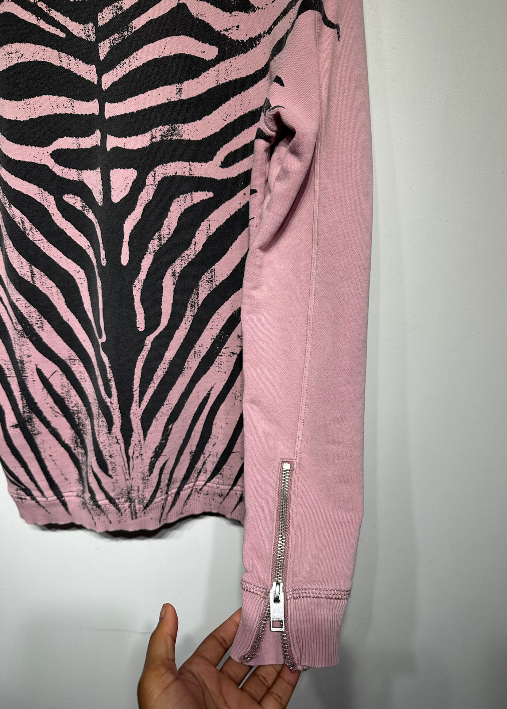 DIESEL PINK ZEBRA CREWNECK S Fem
