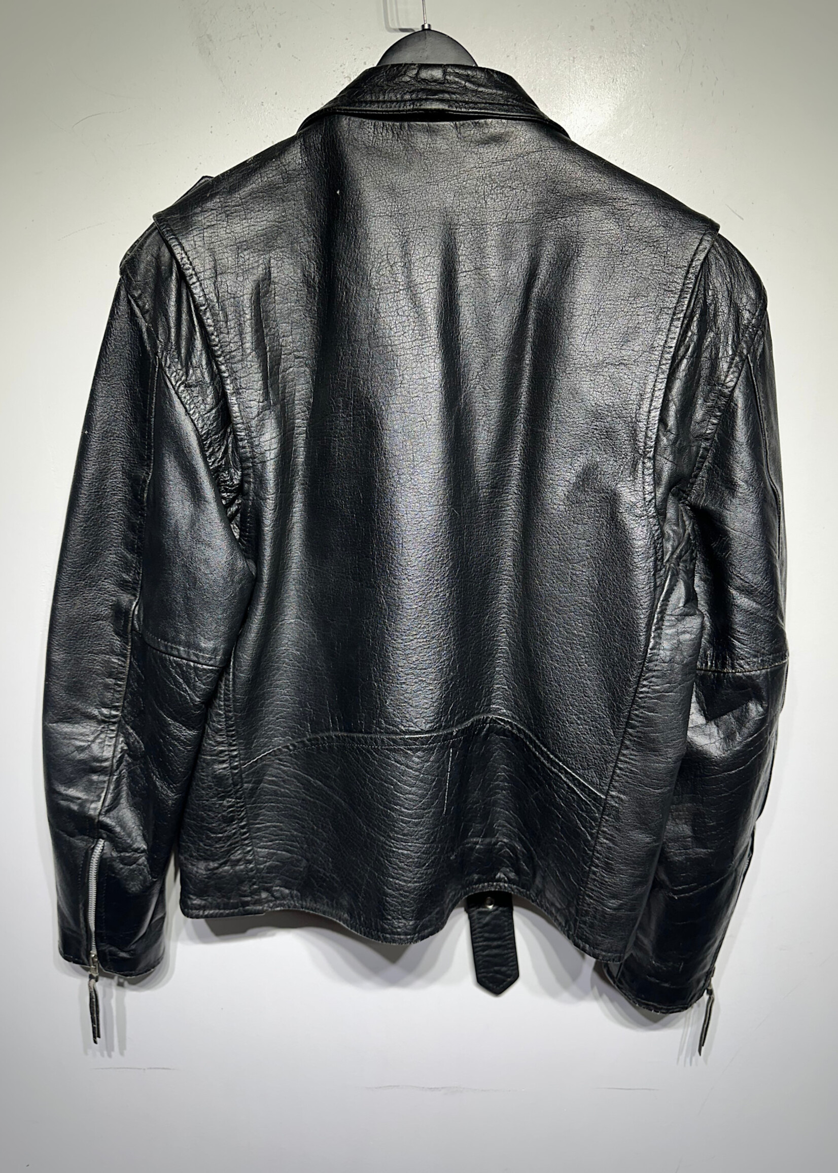 California Rider Black Leather Moto Jacket XL