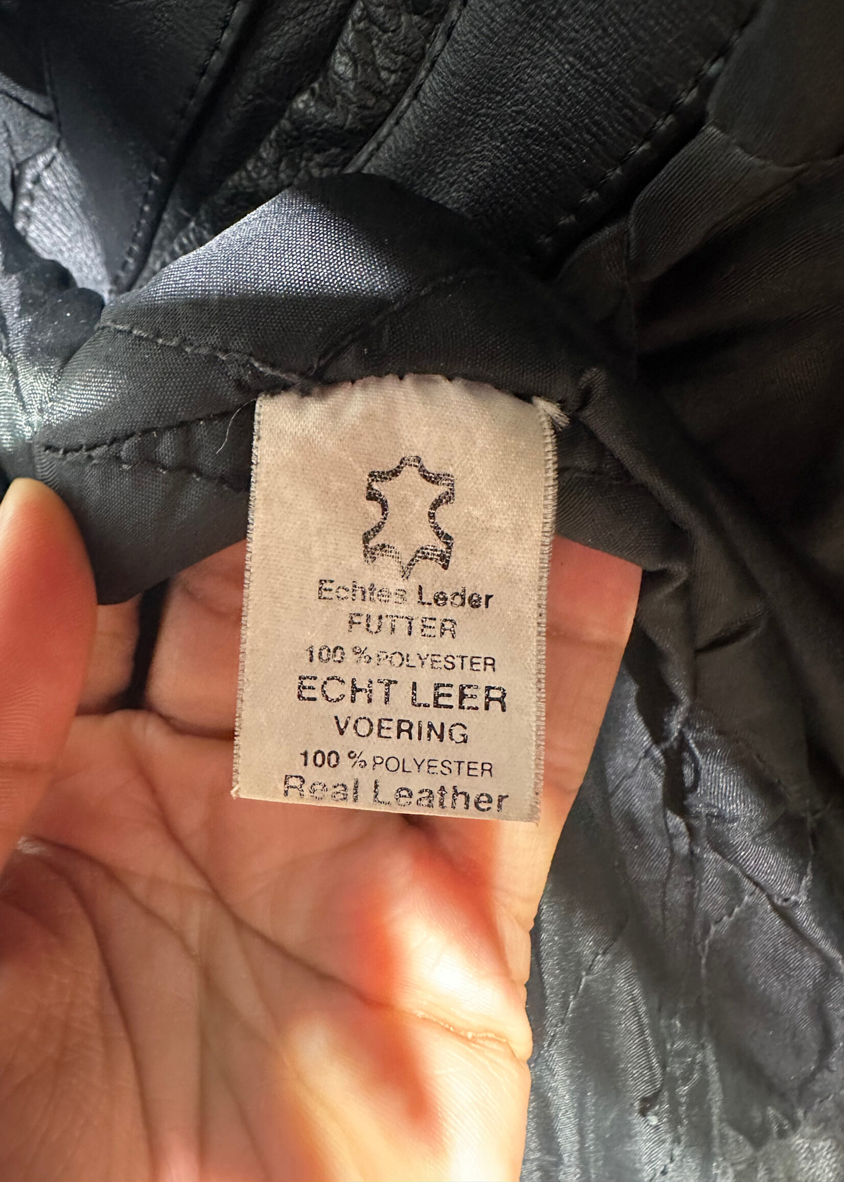 California Rider Black Leather Moto Jacket XL