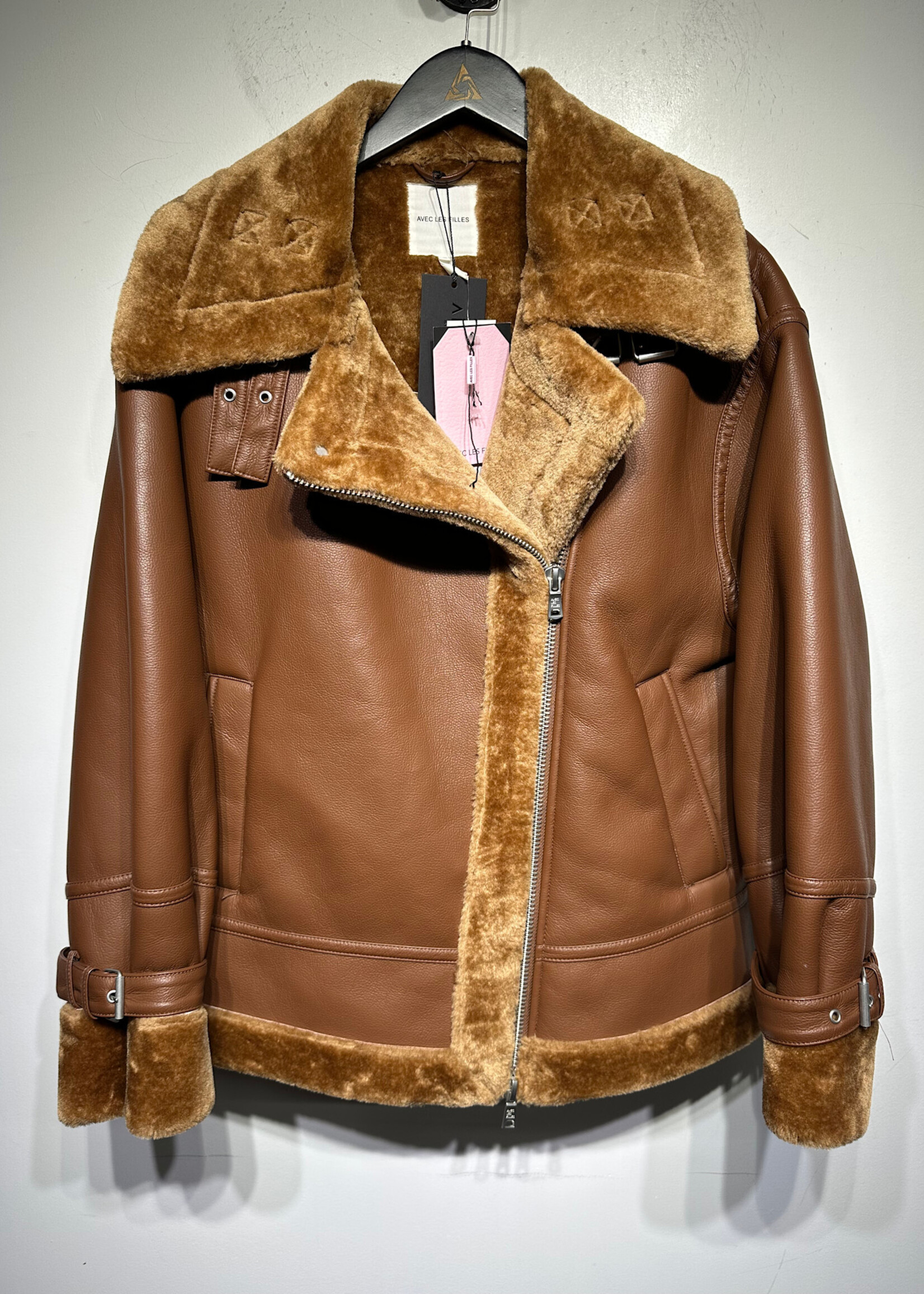 Avec Les Filles Brown Faux Fur Jacket M