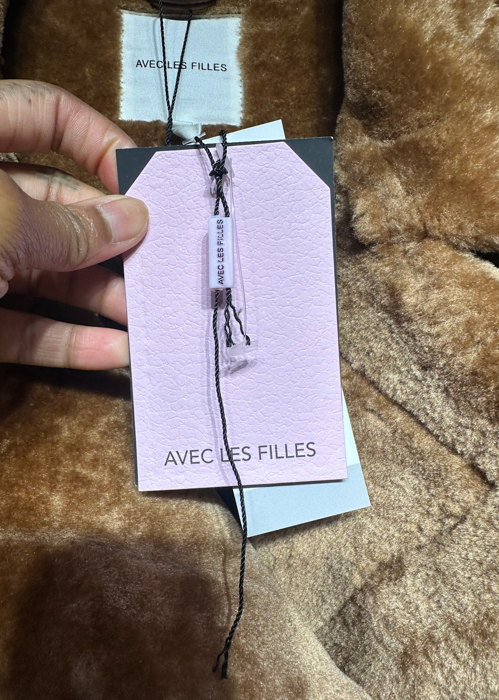 Avec Les Filles Brown Faux Fur Jacket M