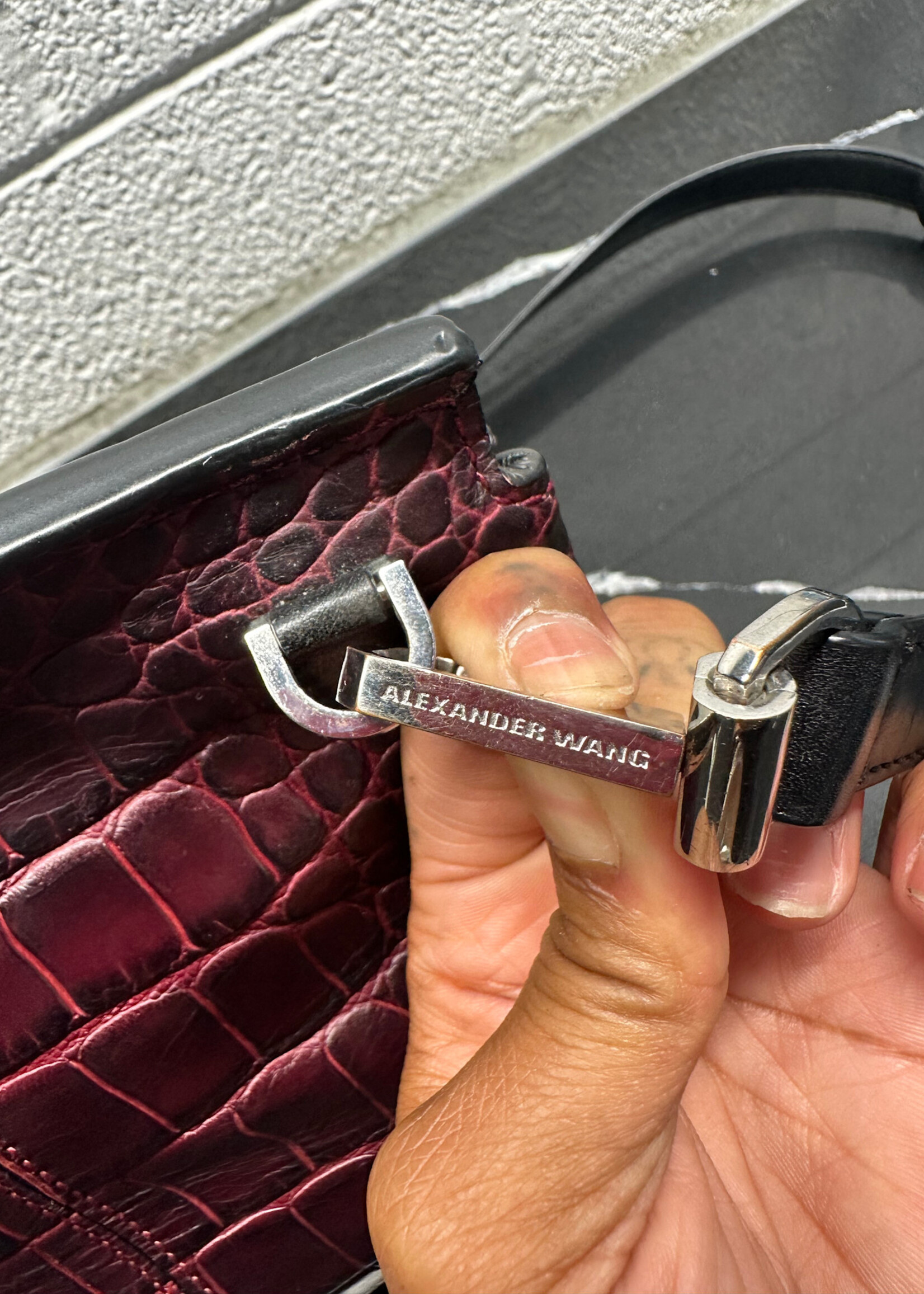 Alexander Wang Small Maroon Marion Shoulder Bag