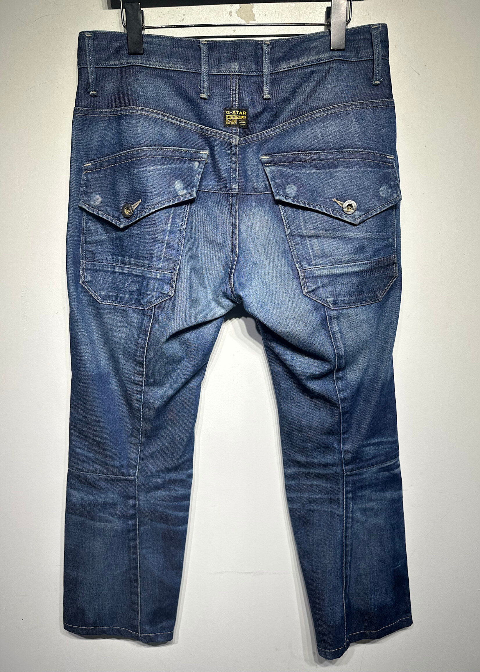 G-Star Dark Wash Paneled Mid Wash Jeans Masc 33
