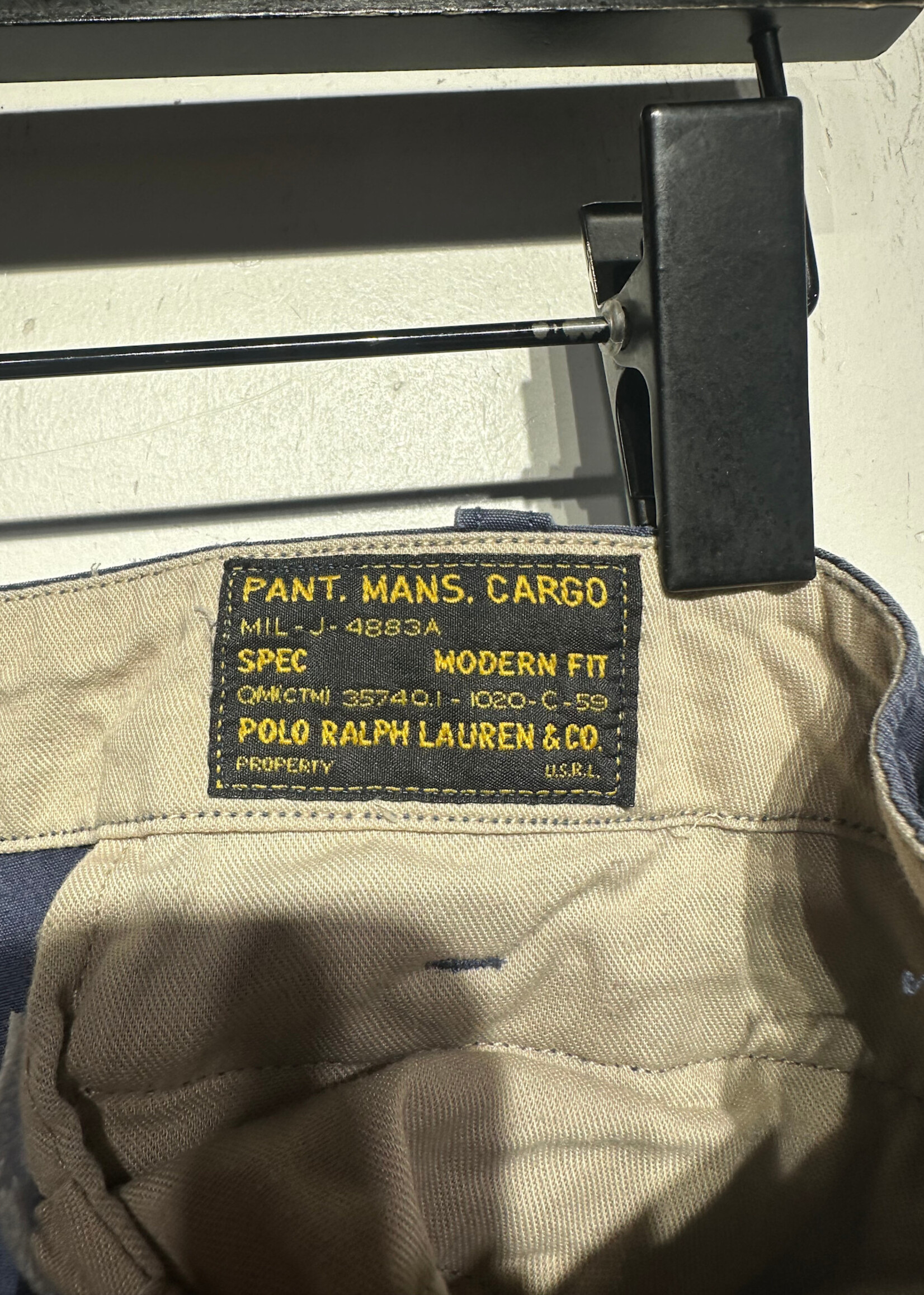 RL Dark Faded Blue Cargo Pants 34 Masc