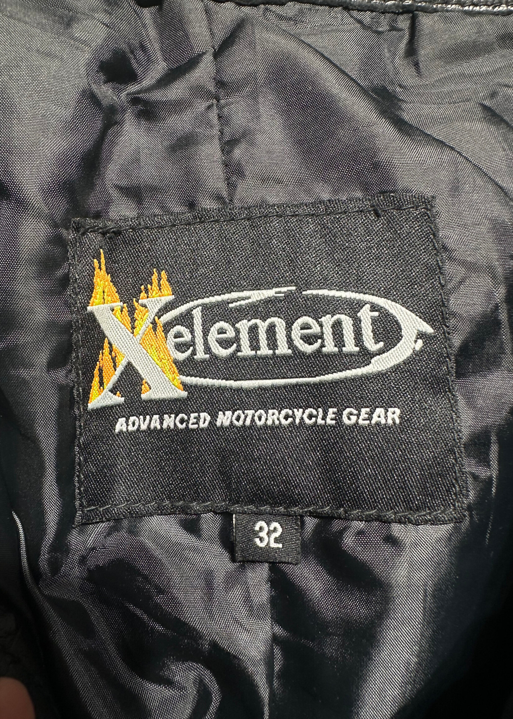 Xelement Black Leather Straight Leg Pants 32 Masc