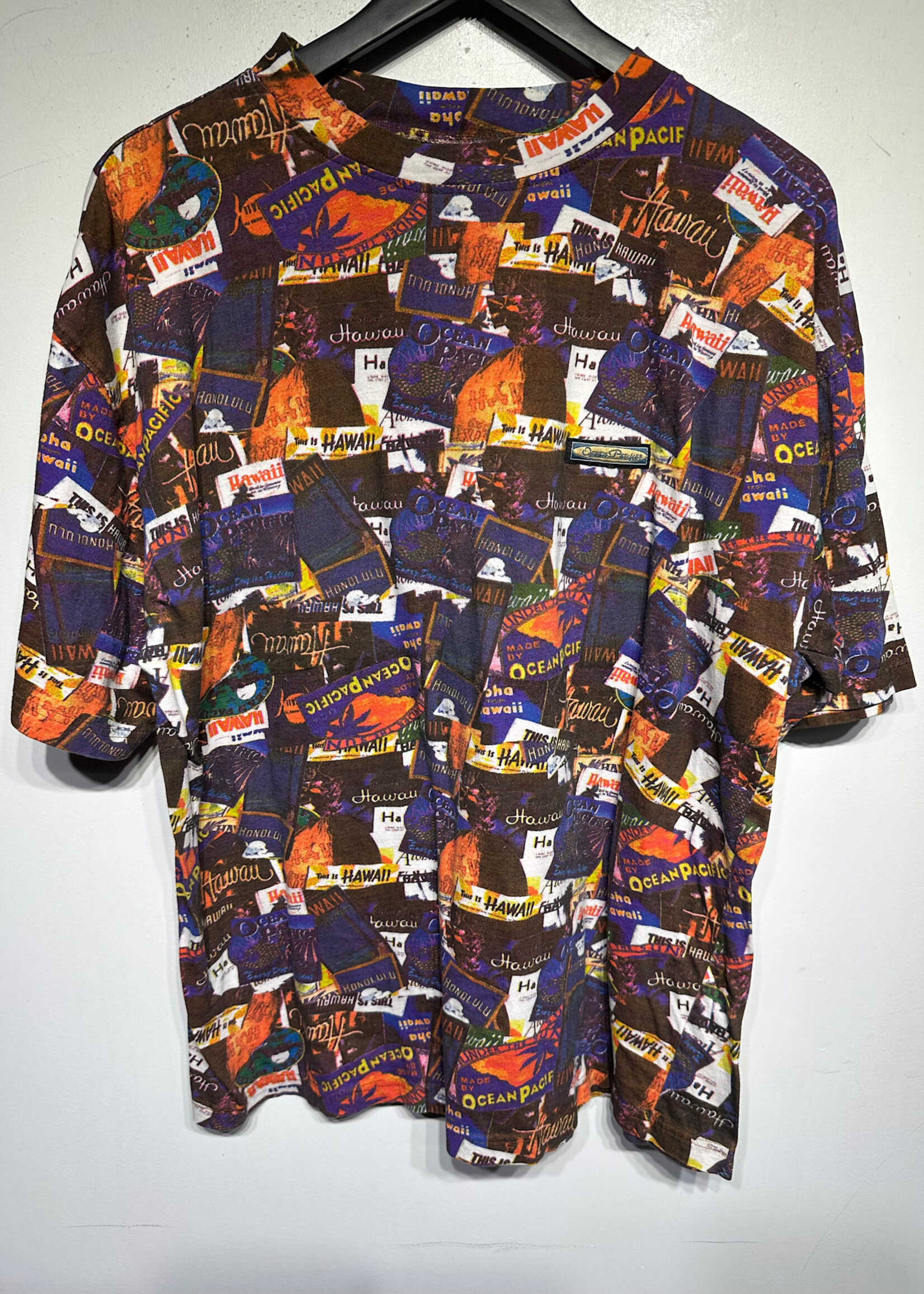OP Hawaii Signs All Over Print Tee XL Masc