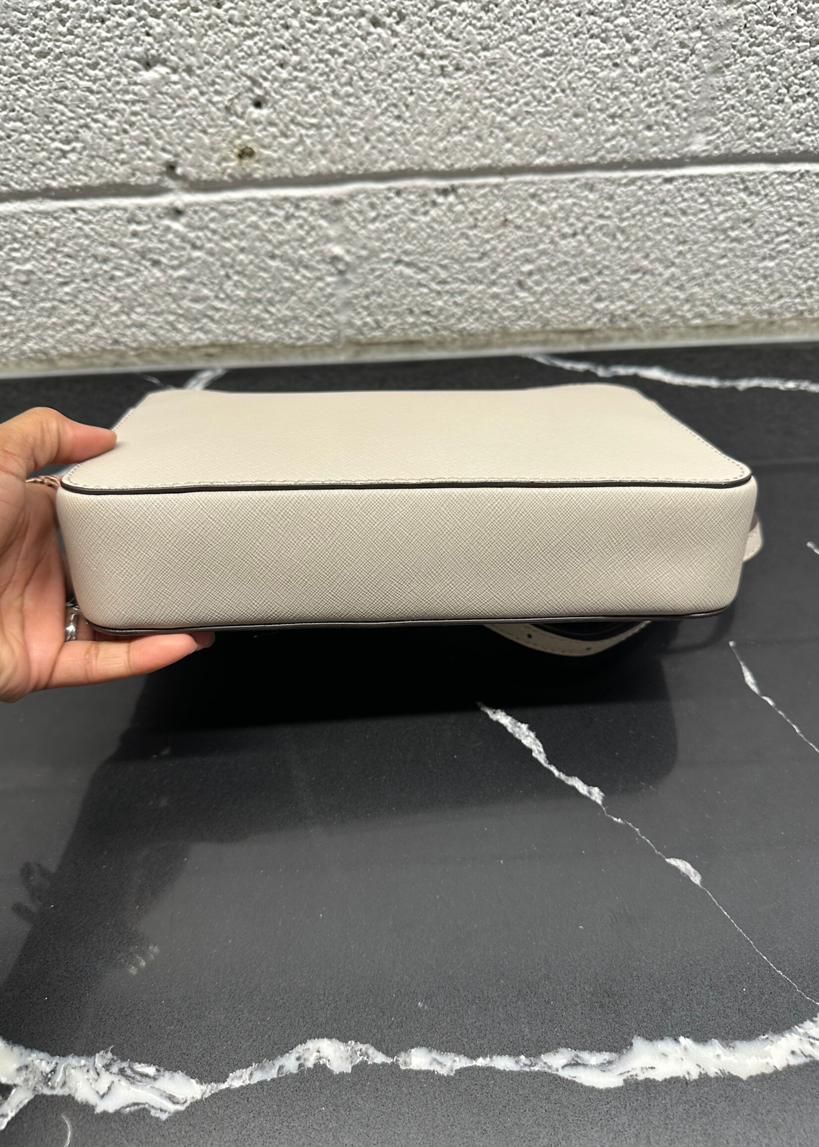 Michael Kors Grey Purse W/ Matching Wallet