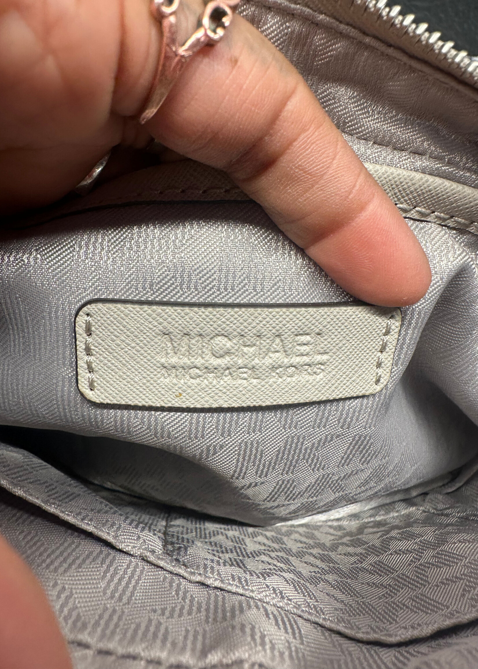 Michael Kors Grey Purse W/ Matching Wallet