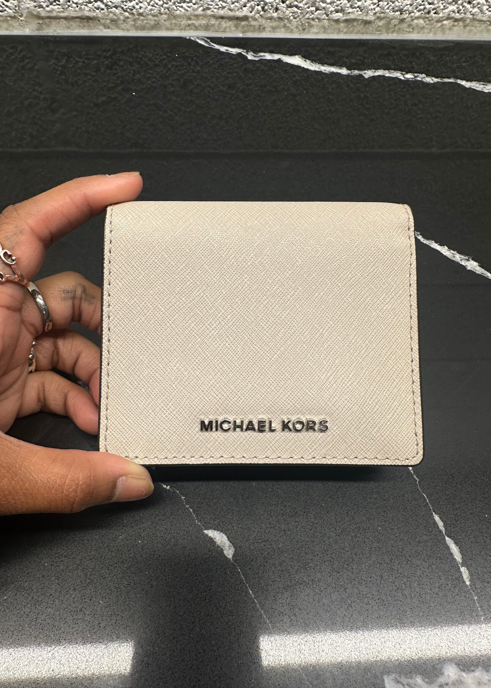 Michael Kors Grey Purse W/ Matching Wallet