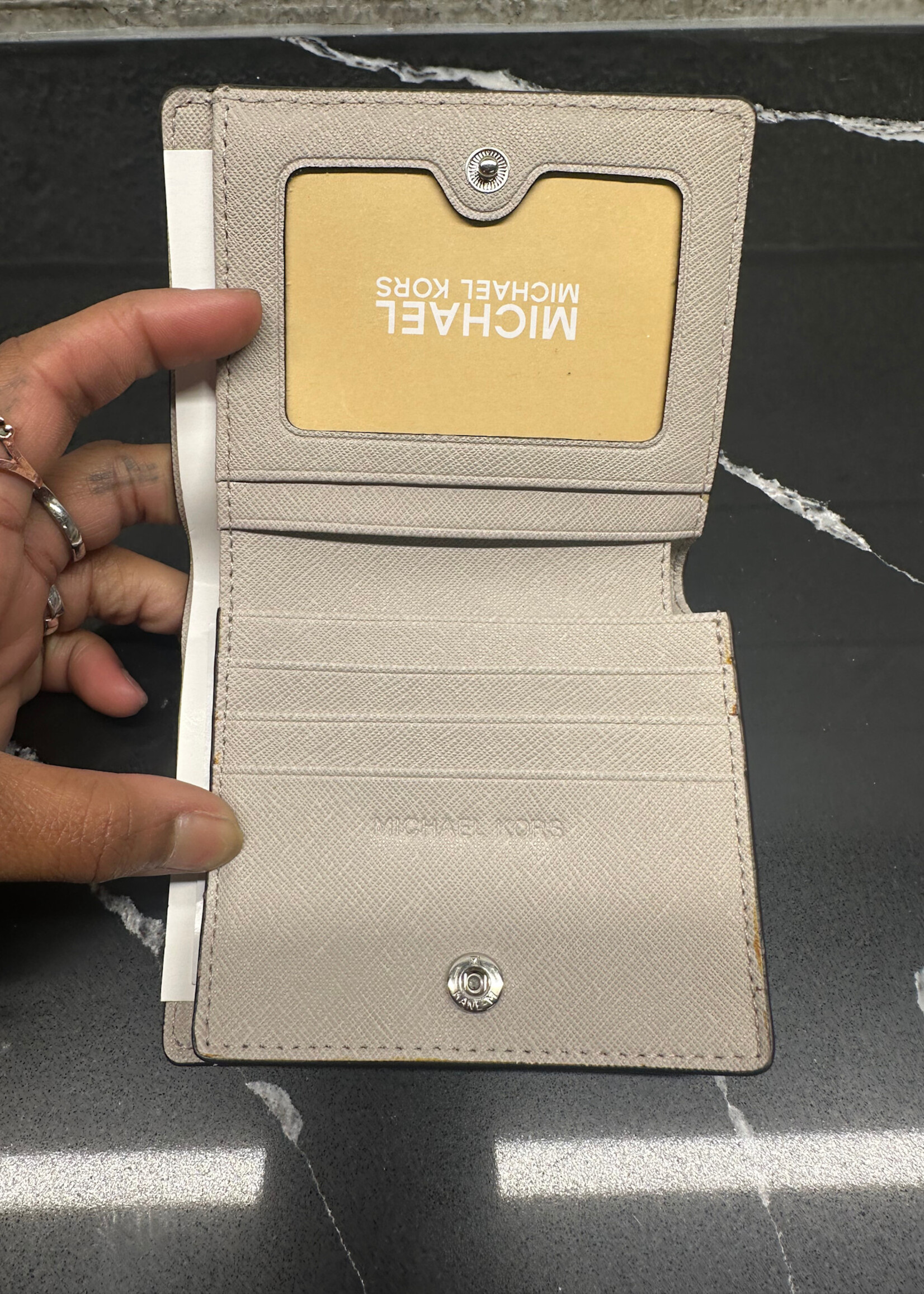 Michael Kors Grey Purse W/ Matching Wallet