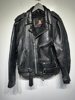 Vanguard Leather Biker Jacket Masc L