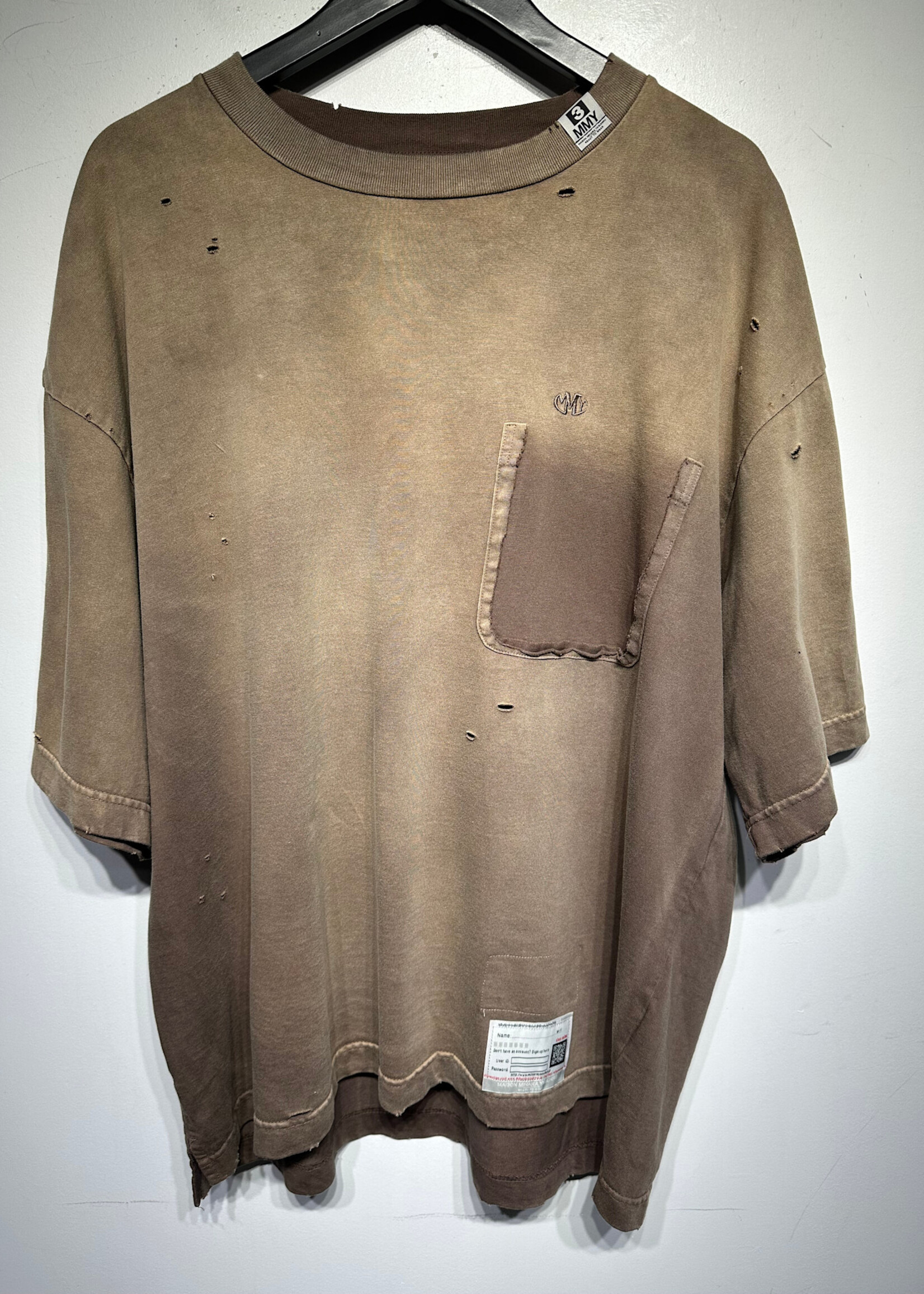 Maison Mihara Yasuhiro NWT Sun Fade Brown Tee XL