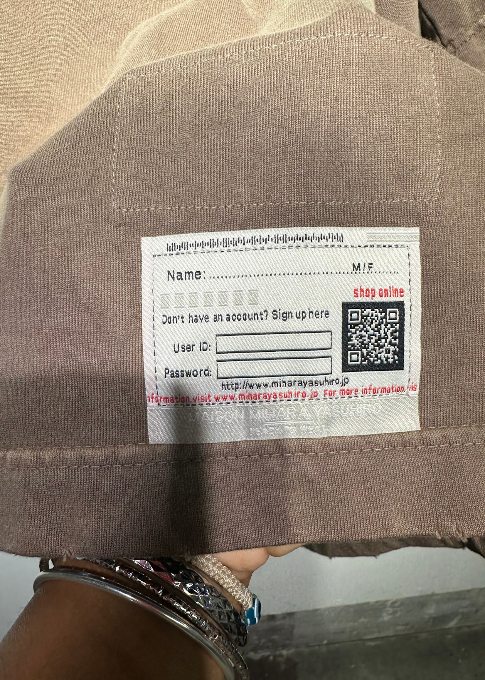 Maison Mihara Yasuhiro NWT Sun Fade Brown Tee XL