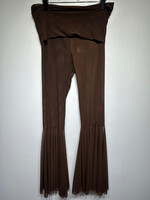 Weed Shit Brown Mesh Flare Pants Fem 30-32
