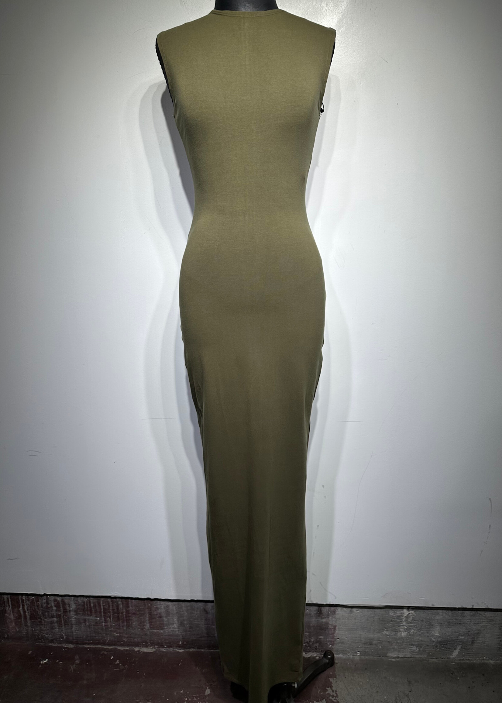 Entire Studios NWT Green Back Slit Maxi Dress M